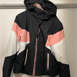 Black and Pink Colorblock Jacket